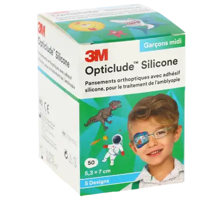 Opticlude Design Boy Pans Orthoptique Silicone Midi 5,3x7cm B/50 à VALS-LES-BAINS