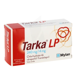 Tarka Lp 240 Mg/4 Mg, Comprimé Pelliculé à Libération Prolongée