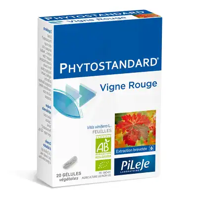 Pileje Phytostandard - Vigne Rouge 20 Gélules Végétales à LA COTE-SAINT-ANDRÉ