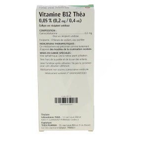 Vitamine B12 Thea 0,05 Pour Cent (0,2 Mg/0,4 Ml), Collyre En Récipient Unidose
