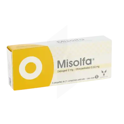 Misolfa 2 Mg/0,03 Mg, Comprimé Pelliculé à NANTERRE