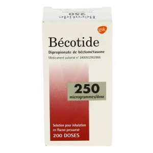 Becotide 250 Microgrammes/dose, Solution Pour Inhalation En Flacon Pressurisé
