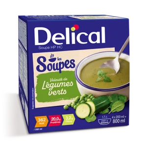 Delical Soupe Hp Hc Nutriment Velouté Légumes Verts 4bols/200ml
