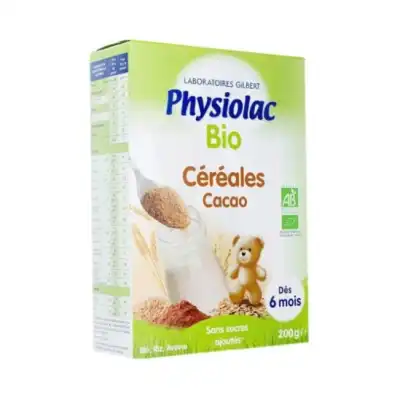 Physiolac Cereales Bio Farine Cacao B/200g à JOINVILLE-LE-PONT