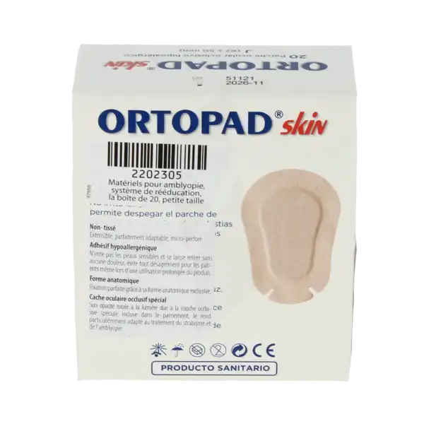 Ortopad Skin Pans Ophtalmique Junior Chair B/20