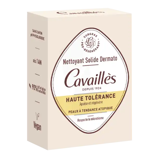 Cavailles Dermo Uht Pain Nettoyant Solide Haute Tolérance 100g
