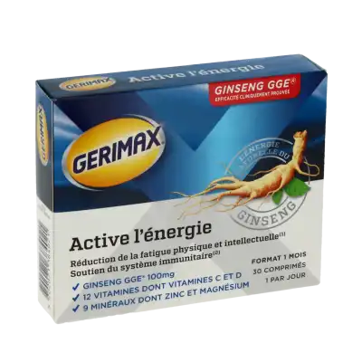 Gerimax Active L'energie Comprimé B/30 à Versailles