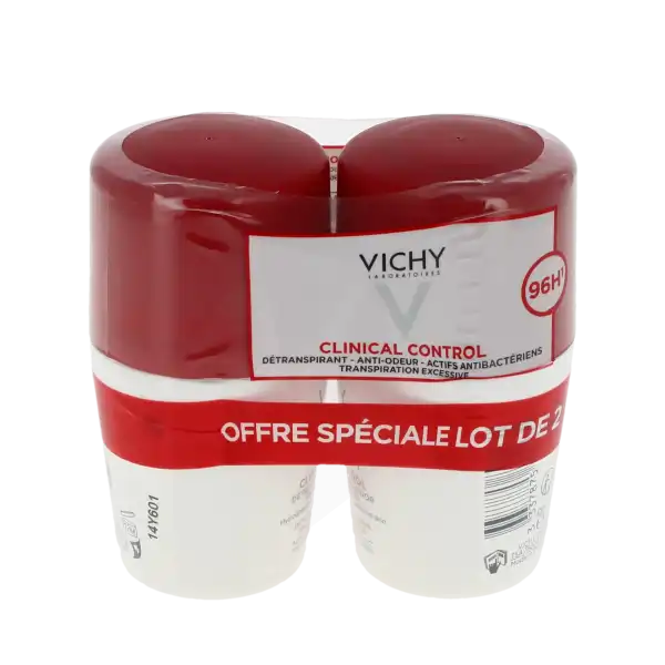 Vichy Deodorant Dermo-tolerance Détranspirant Anti-odeur 96h 2roll-on/50ml