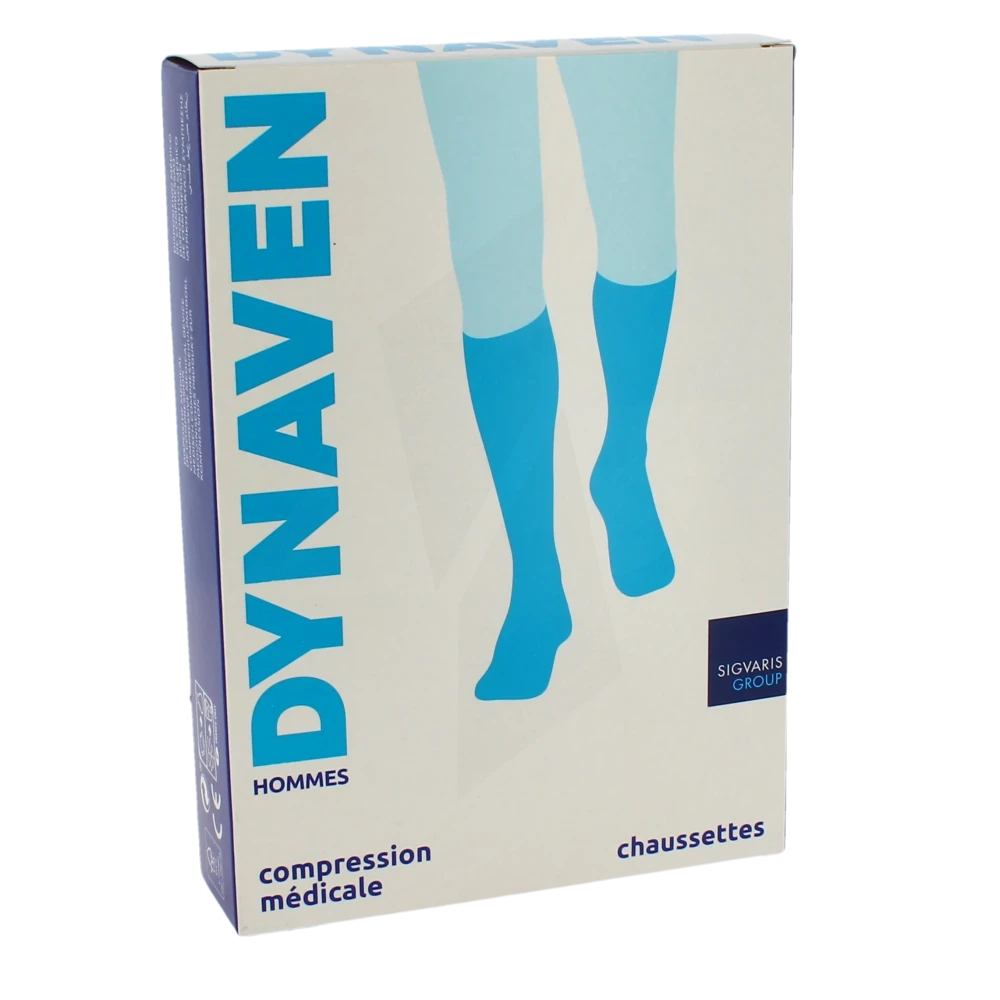 Dynaven Fin Chaussettes  Homme Classe 3 Noir Medium Long