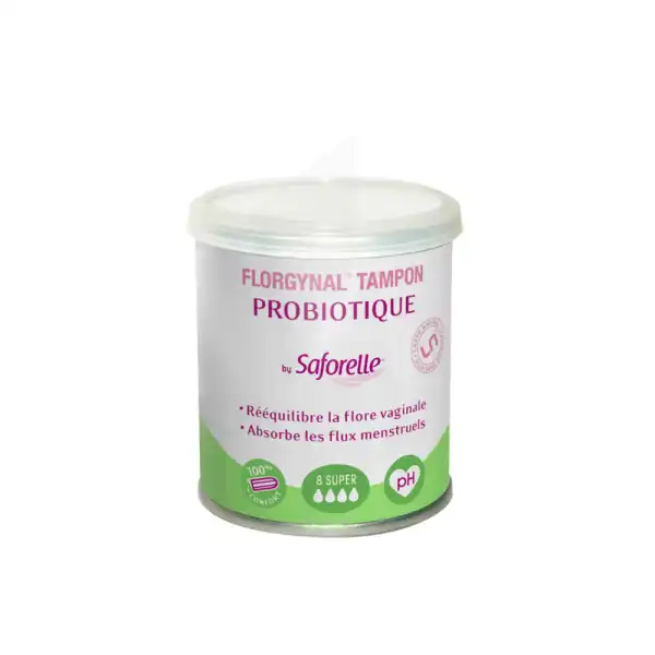 Florgynal Probiotique Tampon Périodique Sans Applicateur Super B/8