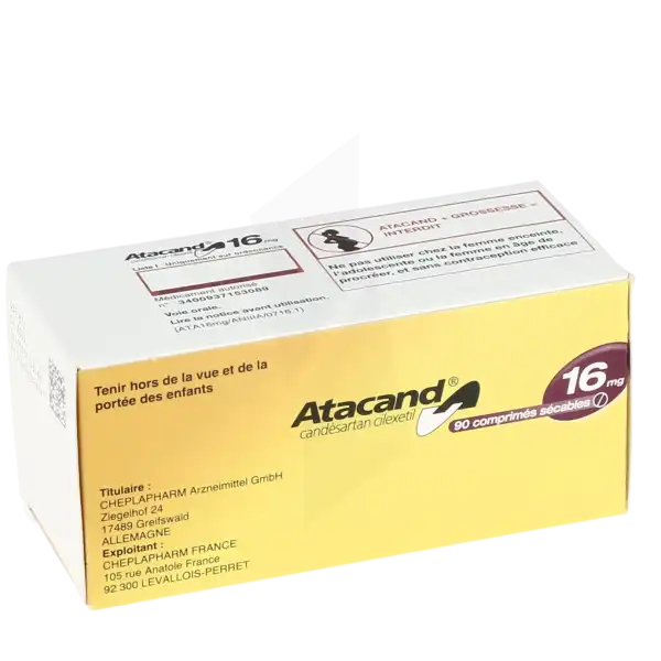 Atacand 16 Mg, Comprimé Sécable