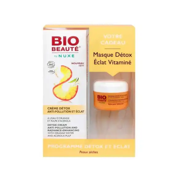 Nuxe Bio Programme Detox Et Eclat Creme + Masque Offert