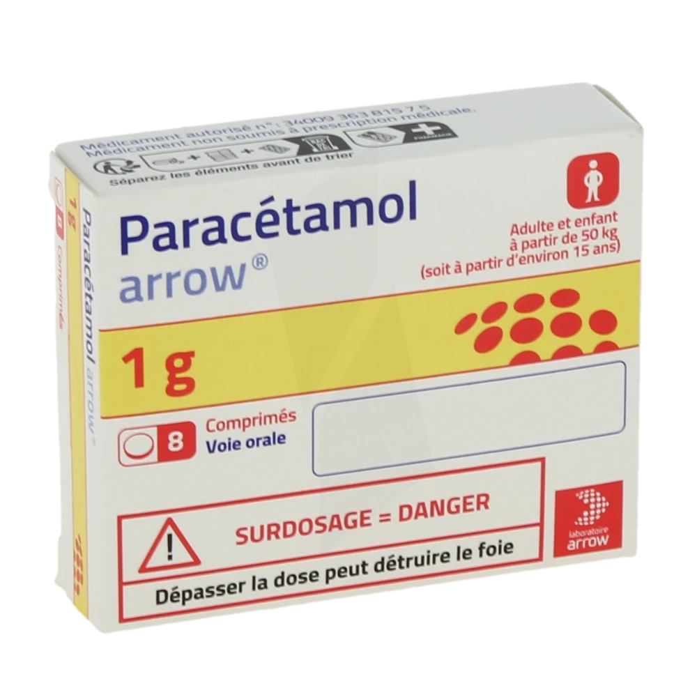 Paracetamol Arrow 1 G, Comprimé