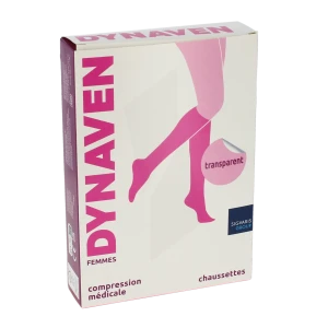 Dynaven Transparent Chaussettes  Femme Classe 2 Beige Clair Medium Normal-