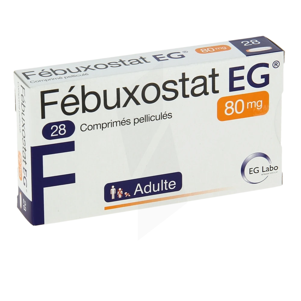 Febuxostat Eg 80 Mg, Comprimé Pelliculé