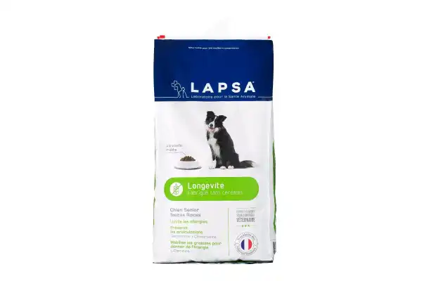 Lapsa Longévité Croquettes Chien Senior Toutes Races Sachet/15kg