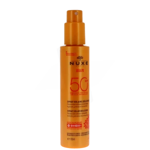 Nuxe Sun Spray Solaire Délicieux Haute Protection Spf50 Visage Et Corps Flacon De 150 Ml