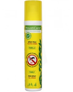 Mousticare Protection Naturelle Spray Peau Famille Toutes Zones, Spray 125 Ml