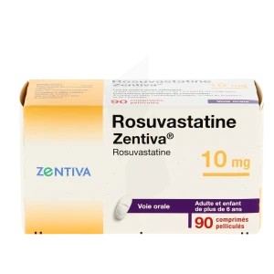 Rosuvastatine Zentiva 10 Mg, Comprimé Pelliculé