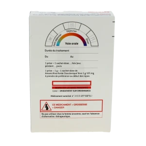 Amoxicilline/acide Clavulanique Teva 1 G/ 125 Mg Adultes, Poudre Pour Suspension Buvable En Sachet-dose (rapport Amoxicilline/acide Clavulanique : 8/1)