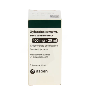 Xylocaine 20 Mg/ml Sans Conservateur, Solution Injectable
