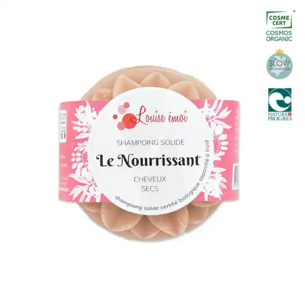 Louise émoi Shampoing Solide Pour Cheveux Sec « Nourrissant » Bio 100g