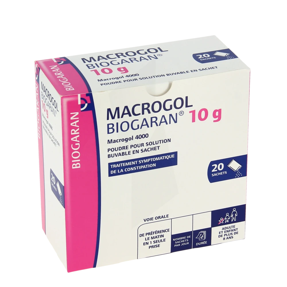 Macrogol Biogaran 10 G, Poudre Pour Solution Buvable En Sachet-dose