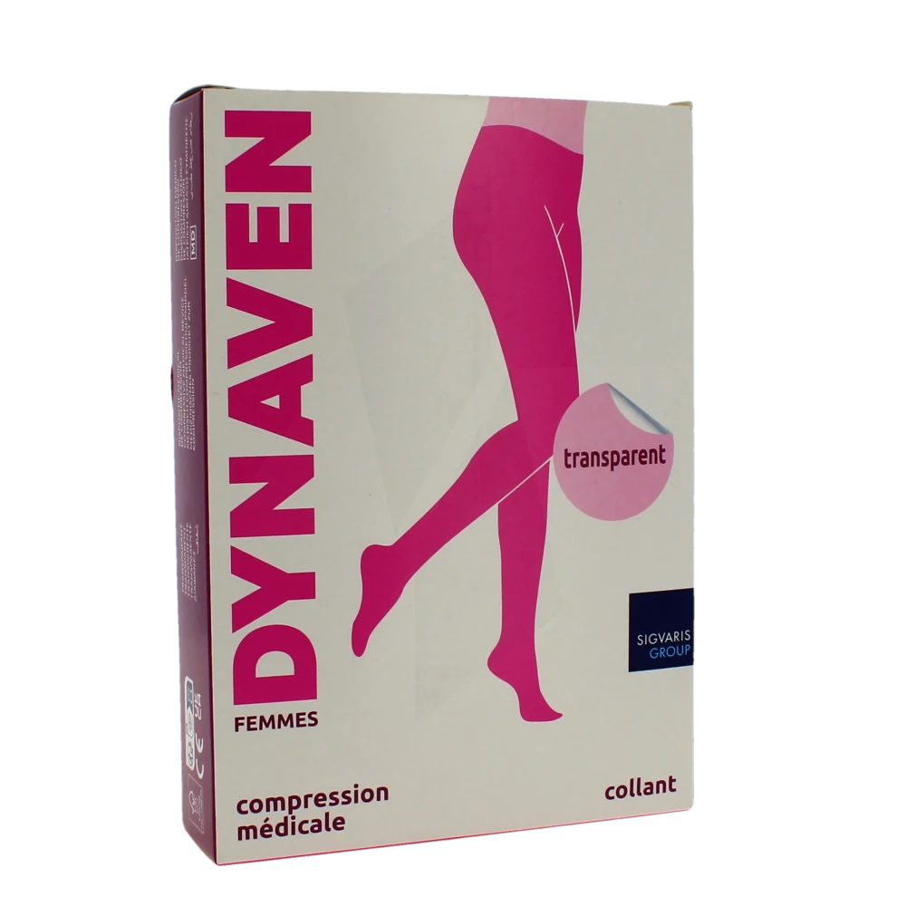 Sigvaris Dynaven Transparent Collant Classe 2 Femme Beige Clair Long M