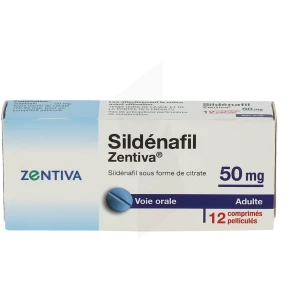 Sildenafil Zentiva 50 Mg, Comprimé Pelliculé