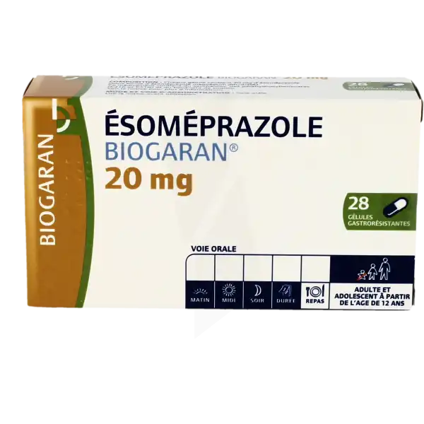 Esomeprazole Biogaran 20 Mg, Gélule Gastro-résistante