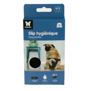 Doggli Culotte Hygiénique Chienne Noir T3 40/49cm