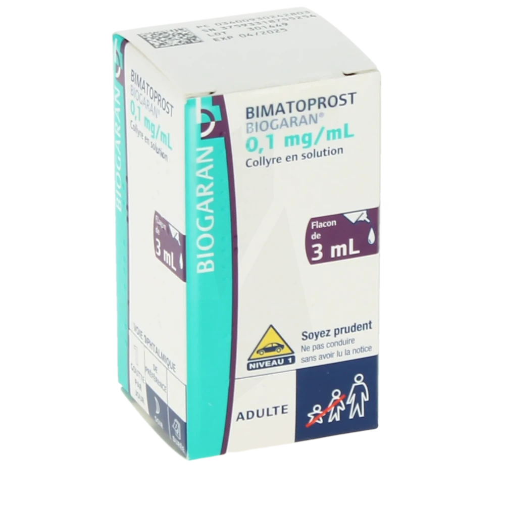 Bimatoprost Biogaran 0,1 Mg/ml, Collyre En Solution