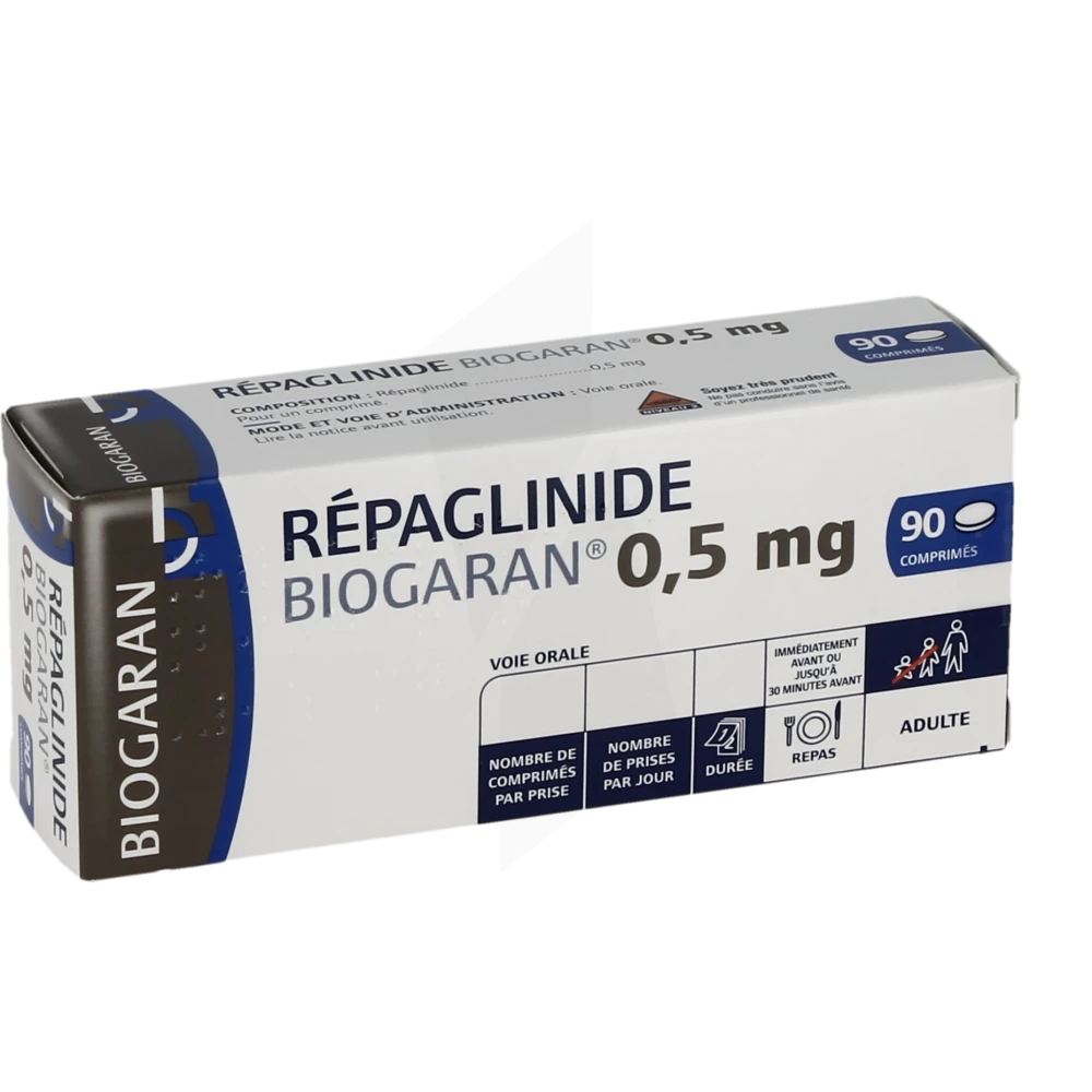 Repaglinide Biogaran 0,5 Mg, Comprimé