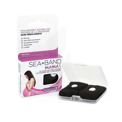 Sea-band Bracelet Anti-nausées Noir Maman Grossesse B/2 à ODOS