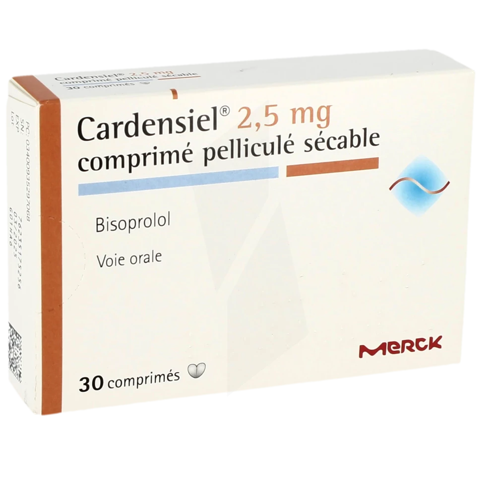 Cardensiel 2,5 Mg, Comprimé Pelliculé Sécable