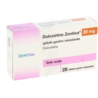 DULOXETINE ZENTIVA 30 mg, gélule gastro-résistante