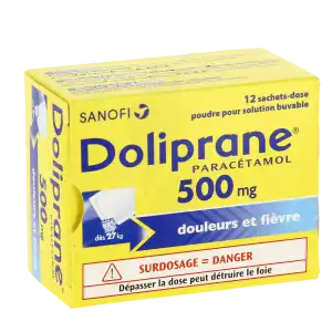 Doliprane 500 Mg, Poudre Pour Solution Buvable En Sachet-dose à Forbach
