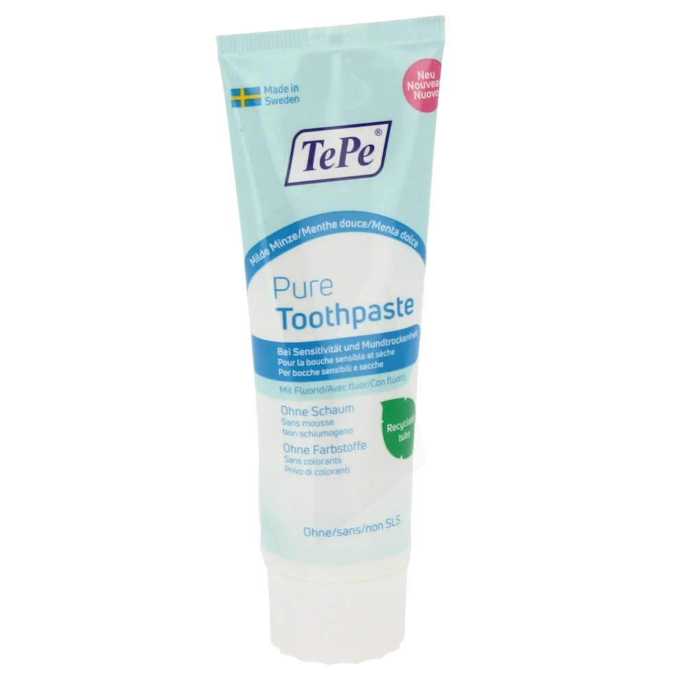 Tepe Pure Toothpaste Dentifrice Menthe Douce T/75ml