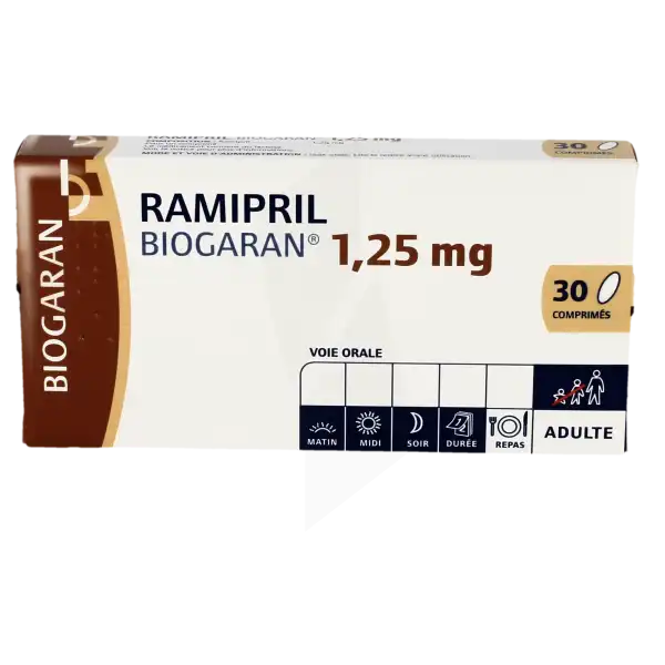 Ramipril Biogaran 1,25 Mg, Comprimé
