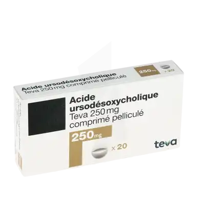 Acide Ursodesoxycholique Teva 250 Mg, Comprimé Pelliculé à Eysines