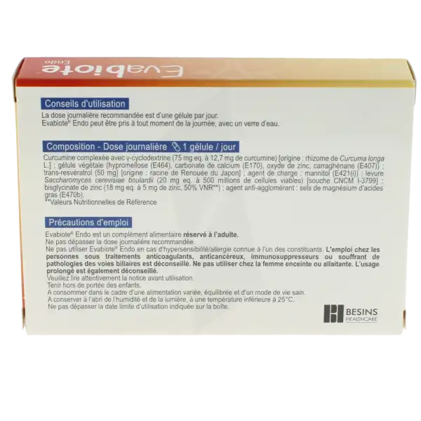 Evabiote Endo Gélules Végétale B/30