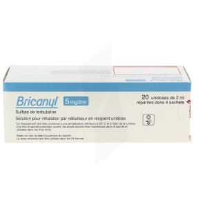 Bricanyl 5 Mg/2 Ml, Solution Pour Inhalation Par Nébuliseur En Récipient Unidose