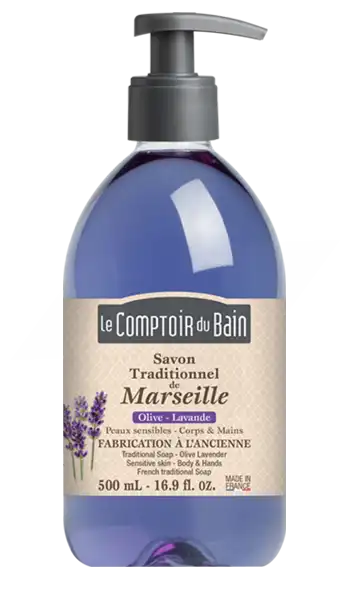 Le Comptoir Du Bain Savon Traditionnel De Marseille Olive-lavande Fl Pompe/500ml