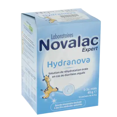 Novalac Hydranova Poudre Pour Solution Buvable De Réhydratation 10 Sachets/6,5g à VALENCE