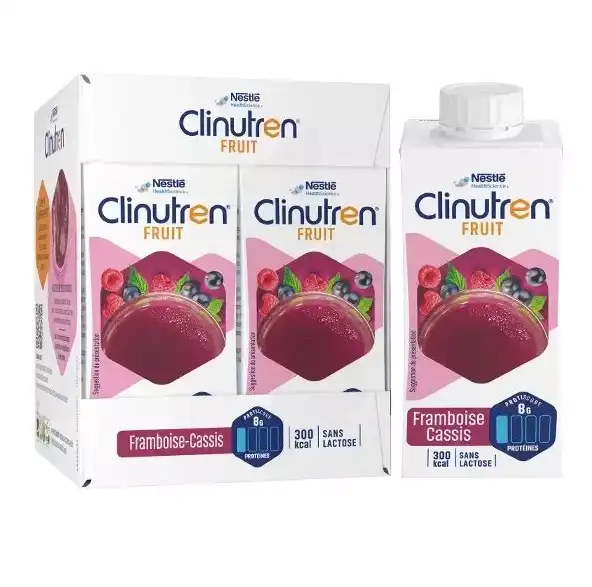 Clinutren Fruit Nutriment Framboise Cassis 4briques/200ml