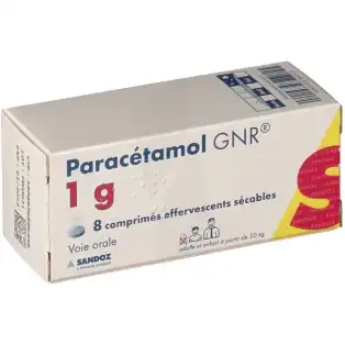 Paracetamol Gnr 1 G, Comprimé Effervescent Sécable à STRASBOURG