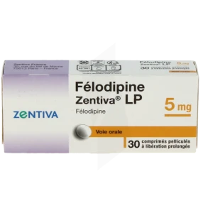 Felodipine Zentiva L.p. 5 Mg, Comprimé Pelliculé à Libération Prolongée