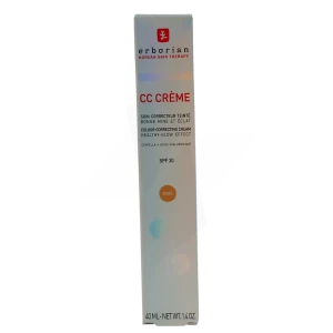 Erborian Cc Crème Spf30 Crème Soin Correcteur Doré Tube De 40 Ml