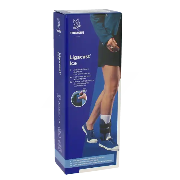 Thuasne Ligacast Ice Chevillère Noir/bleu Taille 0