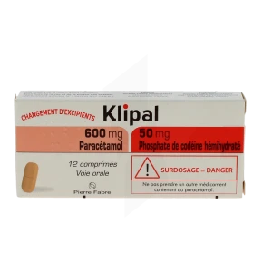 Klipal 600 Mg/50 Mg, Comprimé